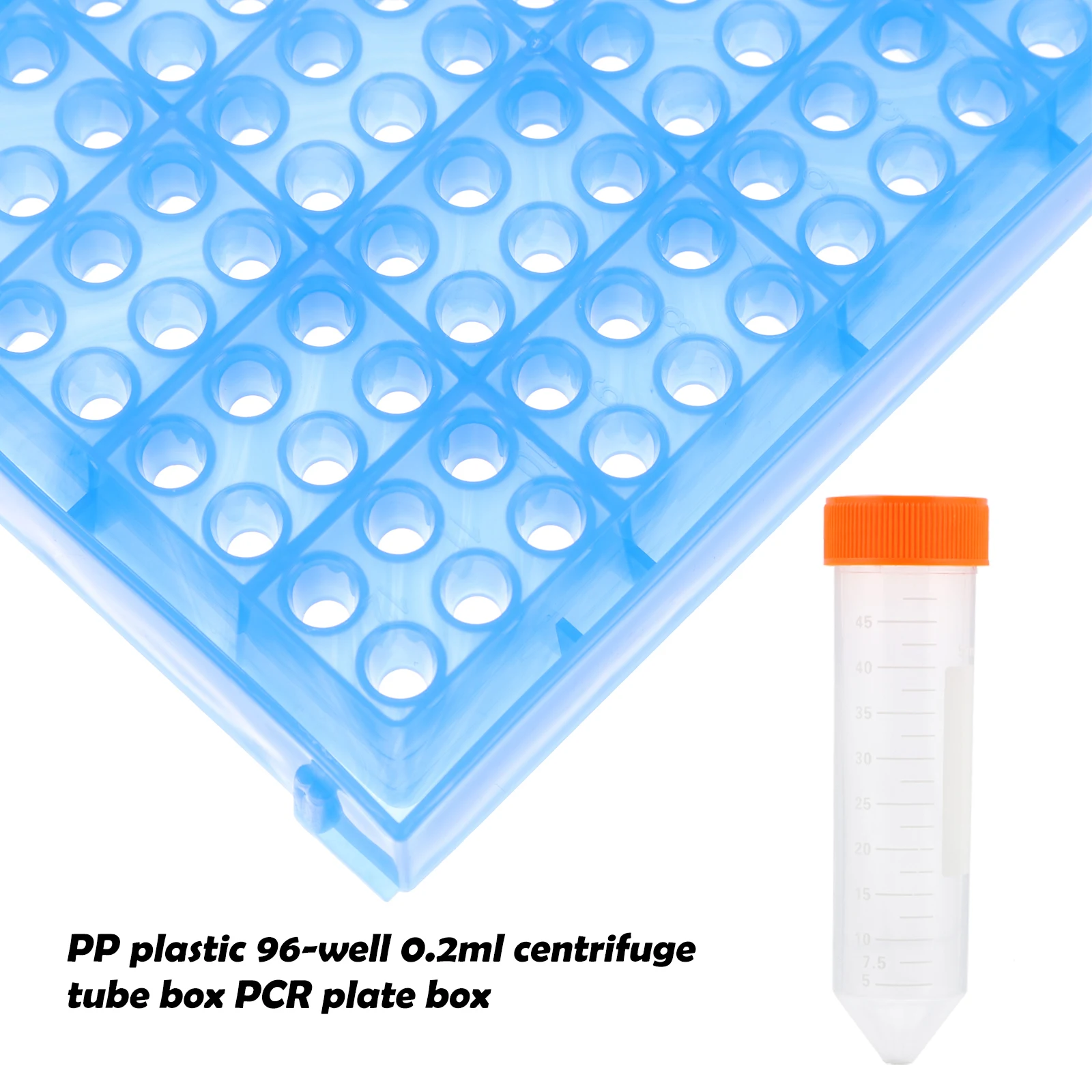 

4pcs Tube Box PP Material 96 Holes Microcentrifuge Lab Testing Scientific Research Industrial Mining