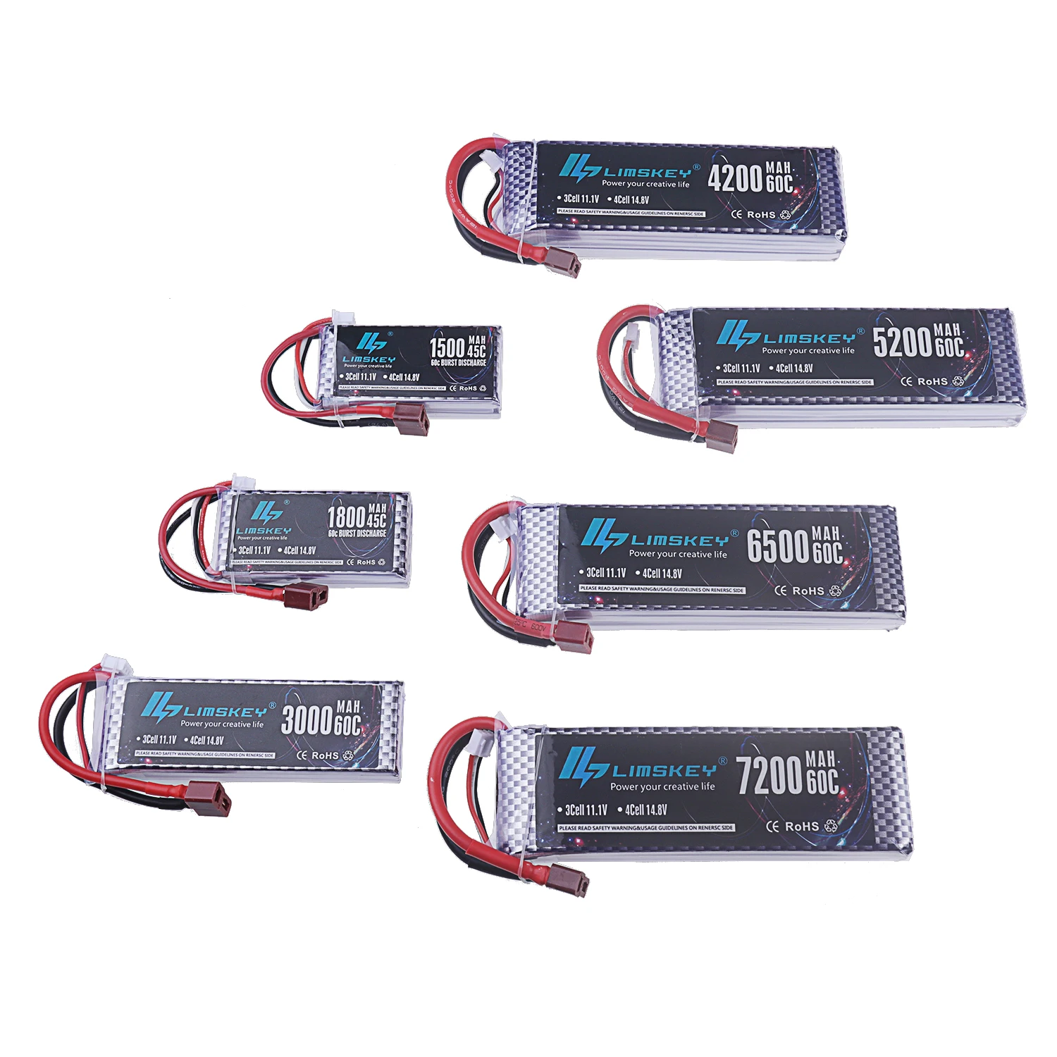 Bateria Lipo Para Carro De Corrida RC, Drone, 22.2V, 6S, 1500mAh, 2200mAh, 2700mAh, 3000mAh, 4200mAh, 6000mAh, 6500mAh, 9800mAh, 10400mAh