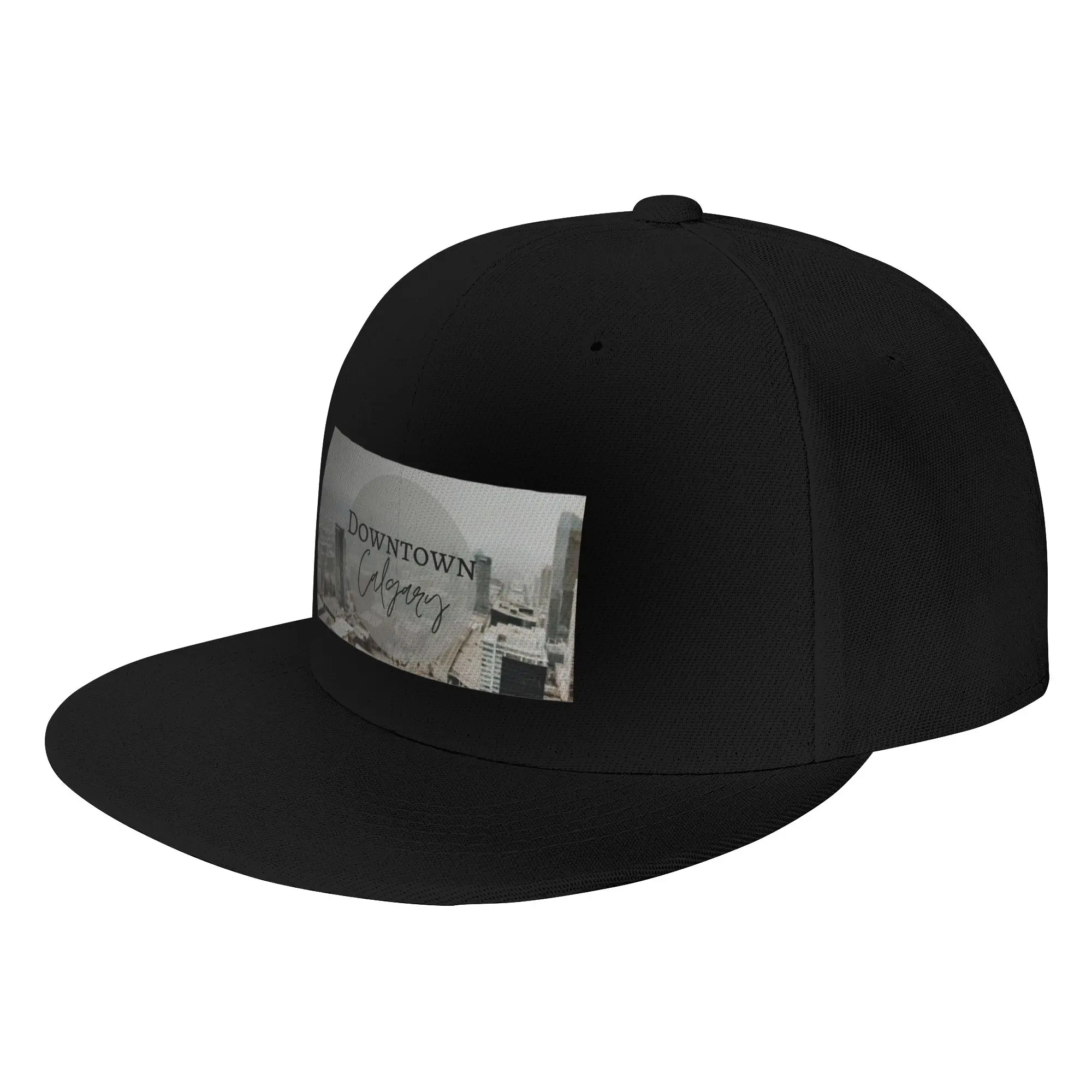 Fashion Aesthetic Scenery Of Downtown Calgary Flat Brim Sun Hat  Streetwear Men's Hats