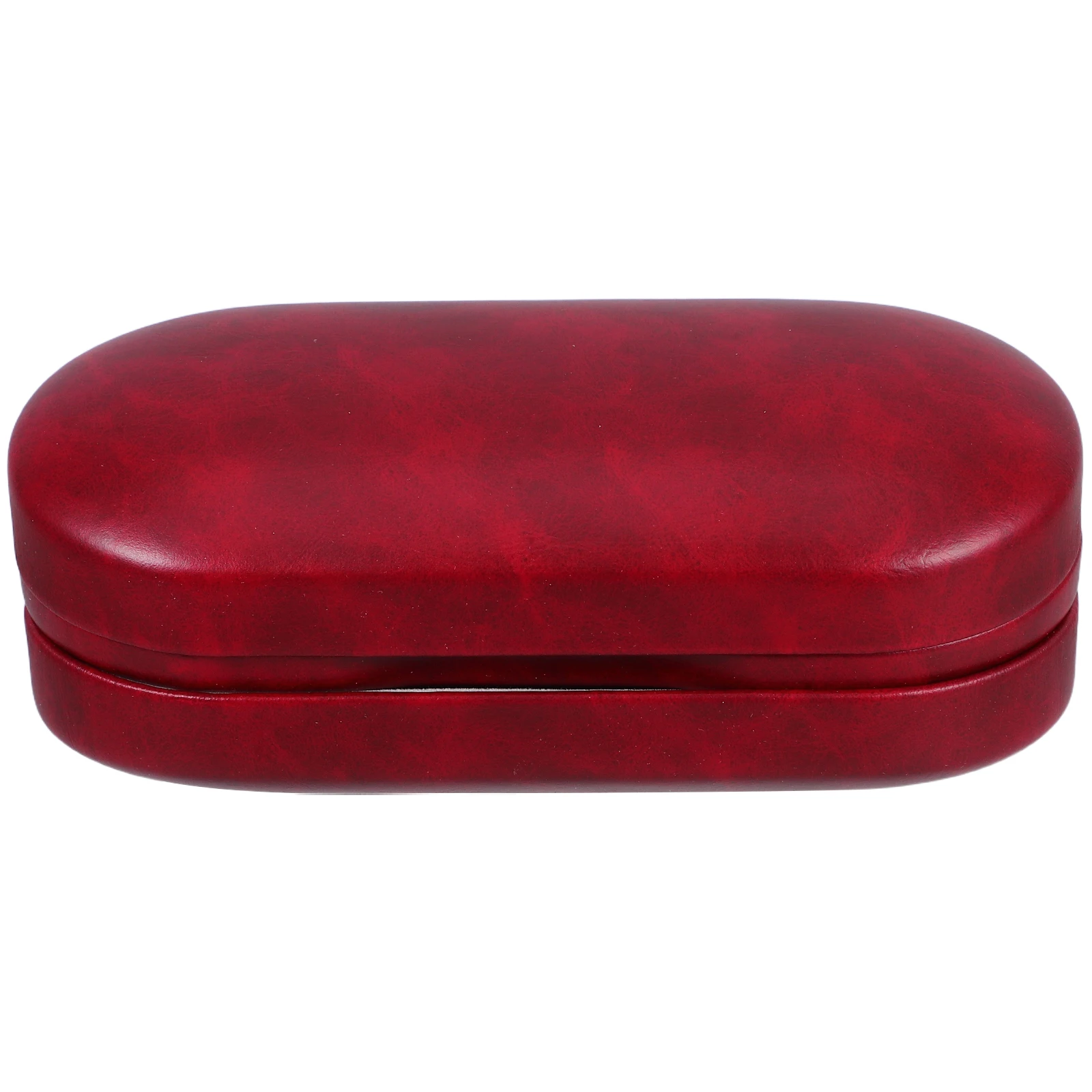 

Double Layer Glasses Case 2 Pieces Black Metal Eyeglass Holder Durable PU Flocking Fabric Sunglasses Storage Travel