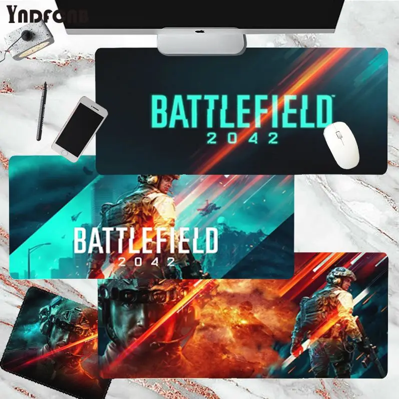 

Battlefield 2042 Mousepad New Rubber Mouse Durable Desktop Mousepad Size for Game Keyboard Pad for Gamer