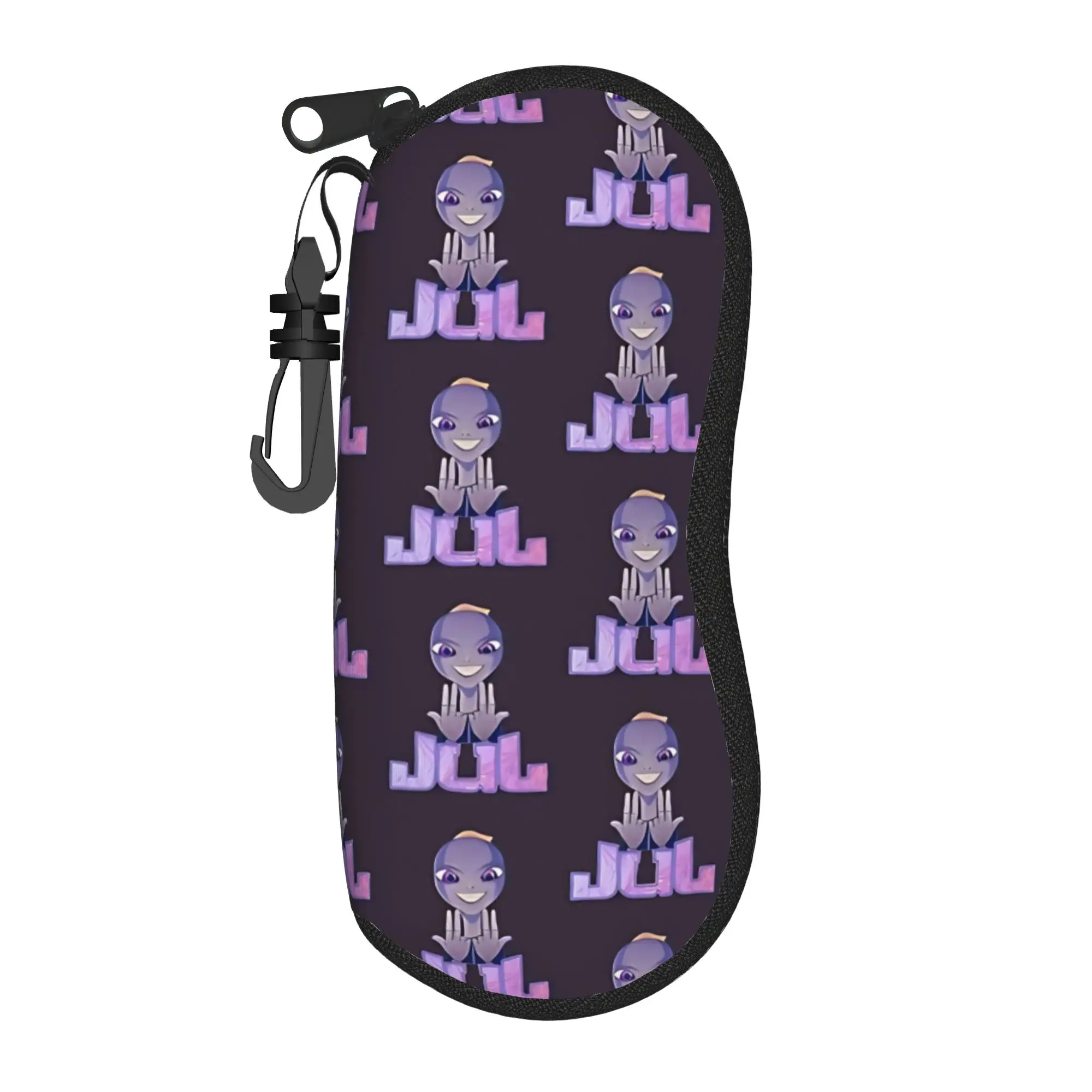 Love Jul Pop Music Glasses Case Men Women  Sunglasses Case Fashion Key Chain Eyewear Storage Outdoor Eyeglass Protector
