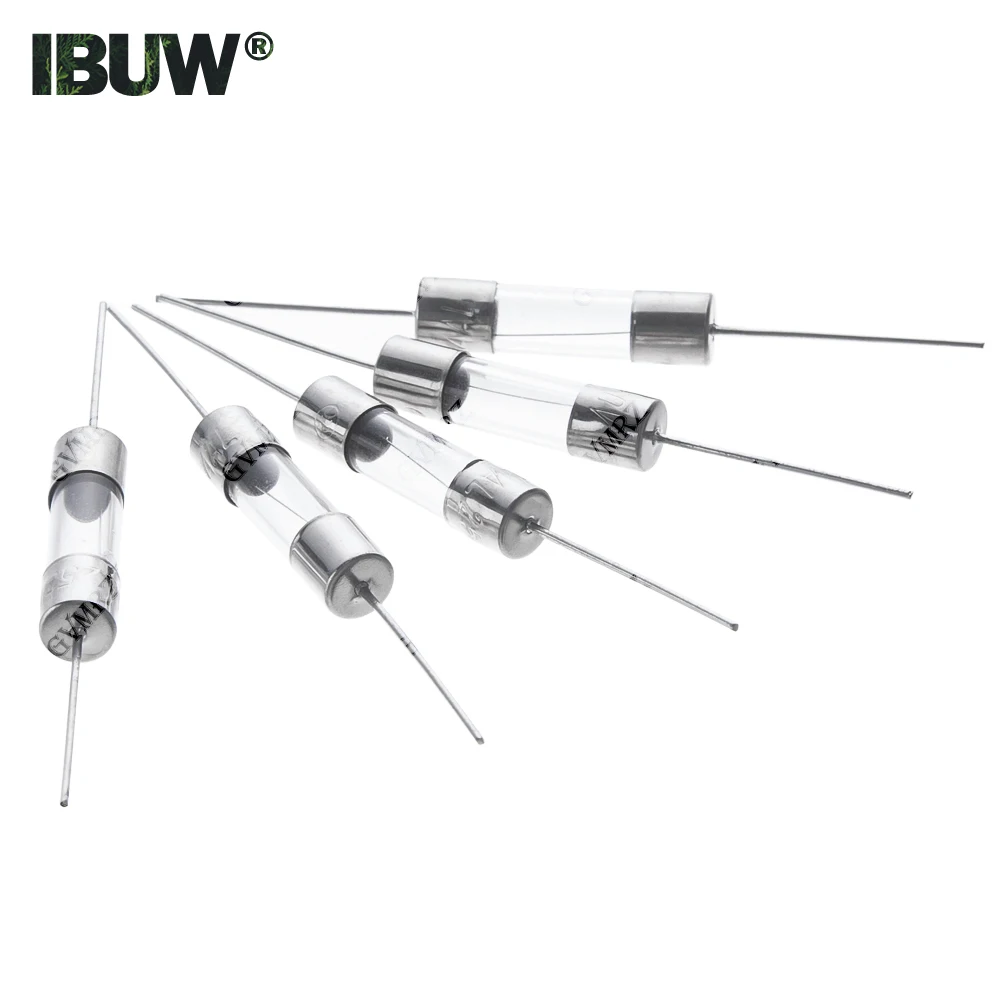 10PCS 5*20mm 0.5A/1A/2A/3A/4A/5A/6.3A Axial Glass Fuse Fast Slow Blow 250V With Lead Wire 5*20 F 8A/10A/15A/12A/fuse tube 3.15A