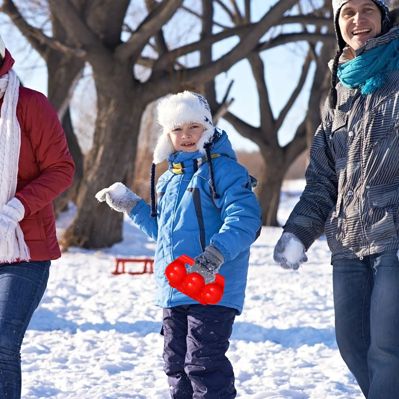 

3 Pcs Snow Ball Maker Clip Outdoor Toys for Kids Mini Sandcastle Plastic Child