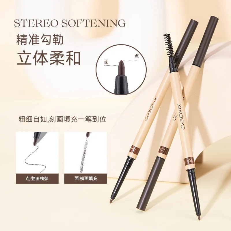 Professioneel potlood Langdurig wenkbrauwpotlood Ultrafijn waterdicht en zweetbestendig Gladde wenkbrauw met borstel Verbeter de schoonheid