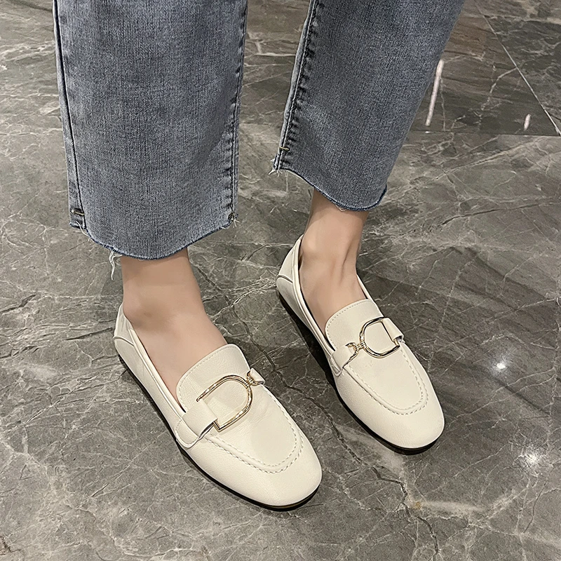 Dames Flats Voor Dames 2023 Zomer Nieuwe Ronde Neus Zachte Onderkant Slip-On Dames Schoenen Effen Casual Platte Schoenen Zapatos