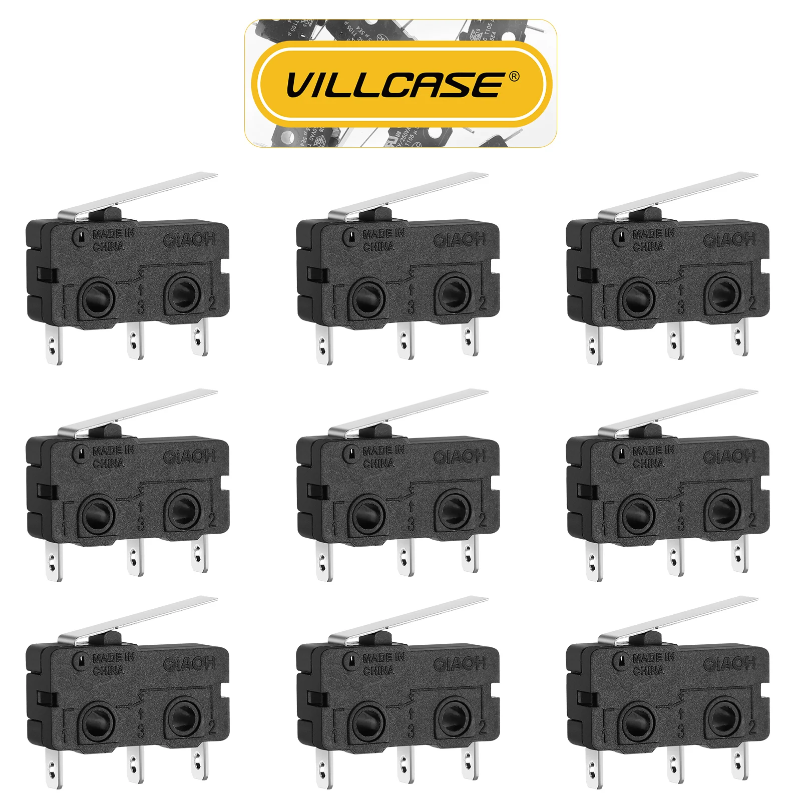 10 Pcs Cabinet Door Micro Switch Magnet Plastic Microswitchmicroswitch Push Buttons 10a