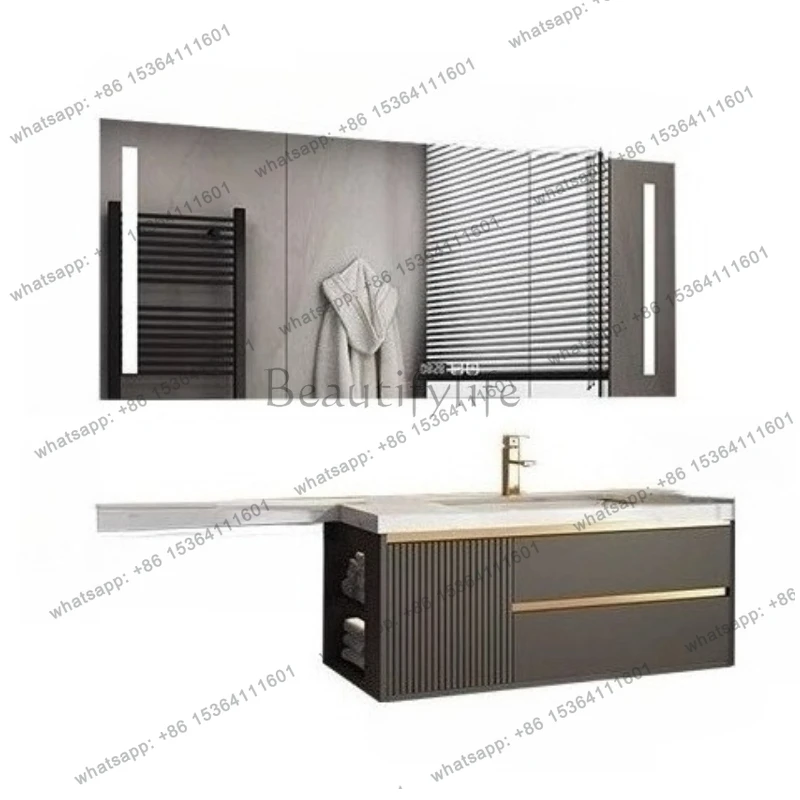 Light Luxury American Bathroom Cabinet Accessories Modern Cupboard Makeup Vanity Display