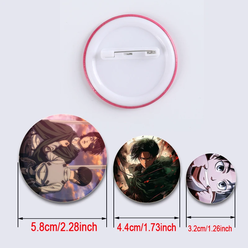 Eren Yeager Mikasa Ackerman Reiner Braun Badge Comic Anime Brooches Handmade Cute Enamel Pins for Clothes Backpack Jewelry Gifts