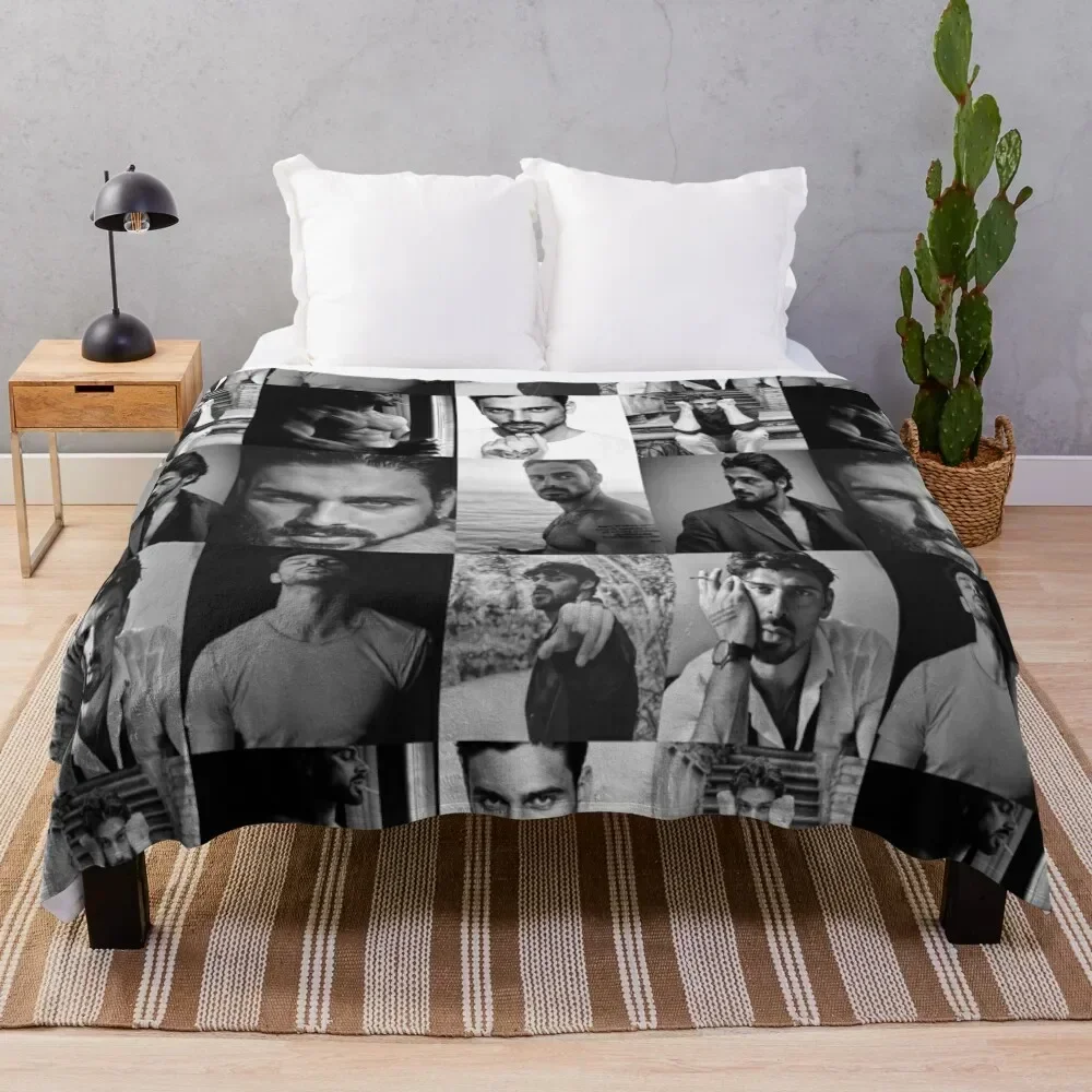 

Michele Morrone Throw Blanket sofa bed Decorative Sofa Stuffeds Beach Blankets