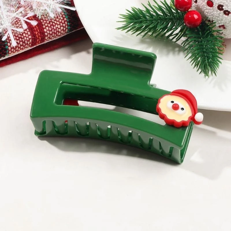 

Hair Jaw Clip Hair Claw Reindeer Adornment Large Catch Christmas Barrettes 15UB