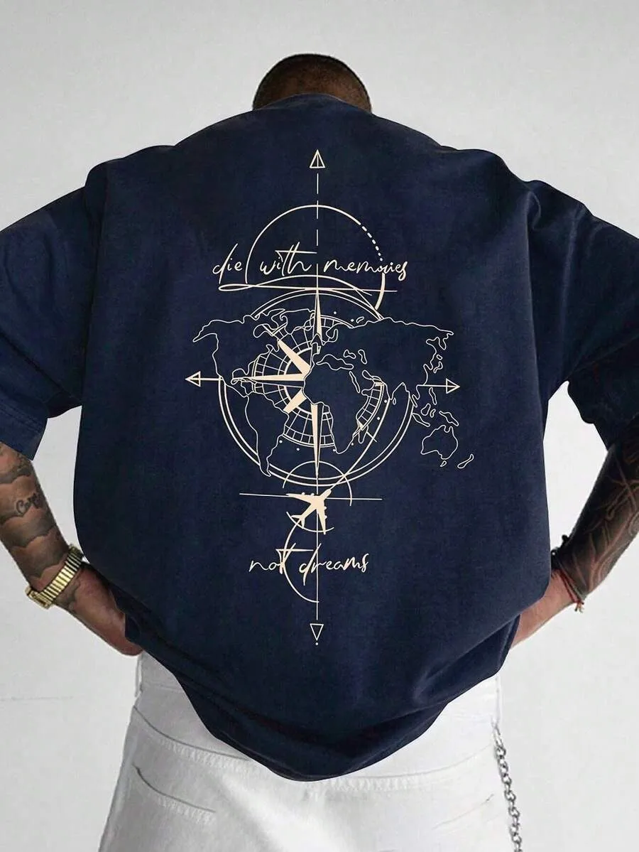 Hot Men's Fashionable Printed Loose Short Sleeve T-Shirt _ Exquisite Design _ Essential for Summer _ Easy To Match