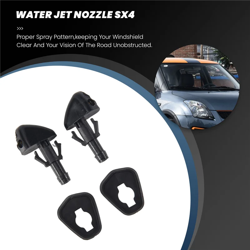A95E-2X Car Windshield Washer Wiper Water Jet Nozzle For Suzuki Swift Alto SX4 Liana DAE