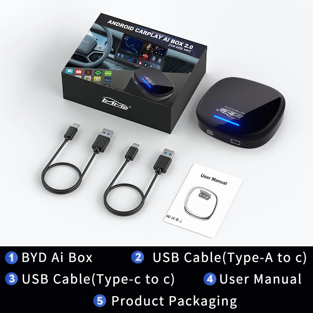 MMB MAX Android 13 CarPlay Ai Box 8+128G QCM6125 Netflix&Youtube GPS 4G LTE For BYD Seallion&DENZA Multimedia Video Android Auto - Image 6