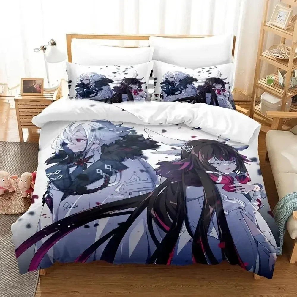 

3D Print Anime Game Genshin Impact Columbina Bedding Set Bedroom Soft Modern Bedspreads Comefortable Duvet Cover Pillowcase