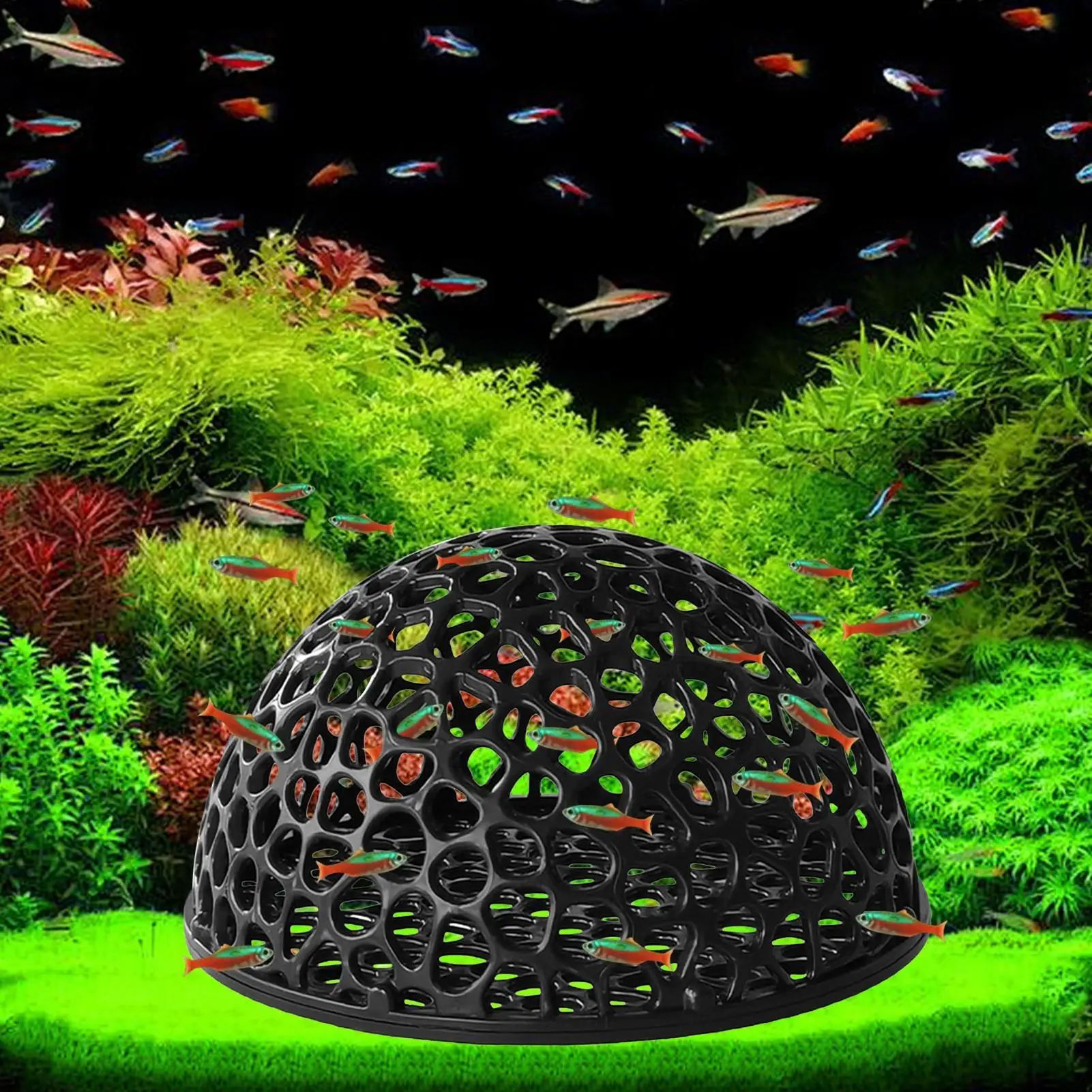 Casa de camarones para acuario, cueva, Mini casa Betta porosa, manchas ocultas de peces, refugio para camarones, nido de cría de camarones para decoración acuática
