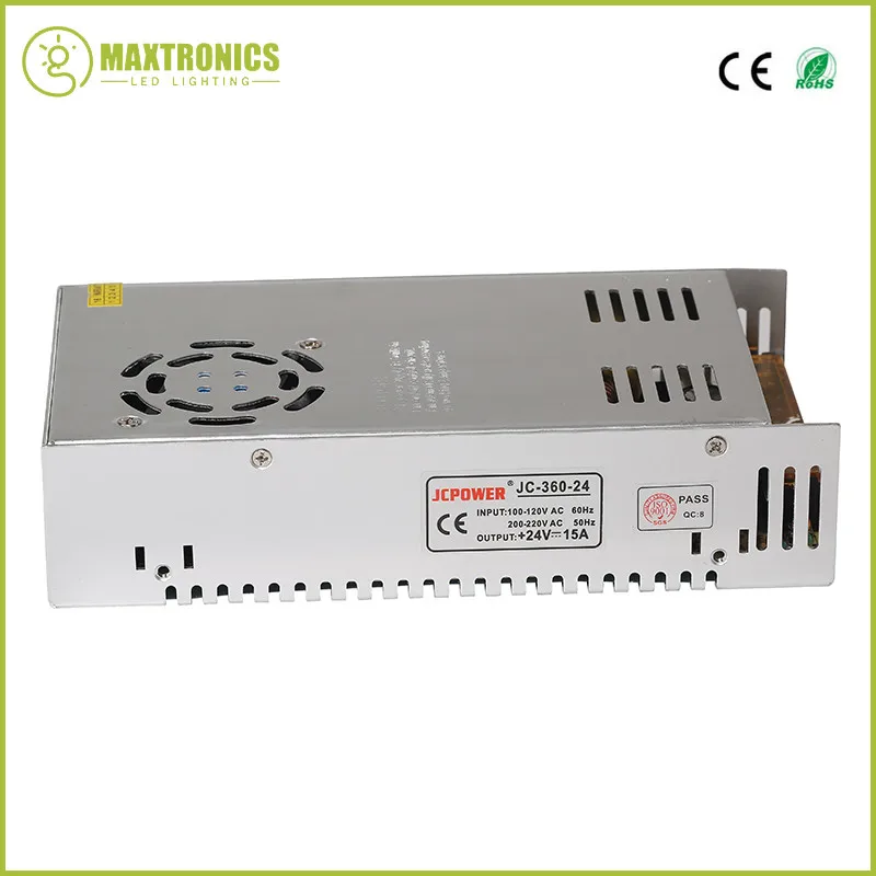 

2023 Wholesale Price 10pcs 24V 15A 360W Switching LED Power Supply Driver For AC 100-240V Input to DC 24V LED Strip Module Lamp