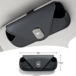Leather Sunglasses Holder Magnetic Leather Sunglasses Clip Box Accessory For Ford Mustang GT 2020 2019 2018 2017 2016 2015 2014