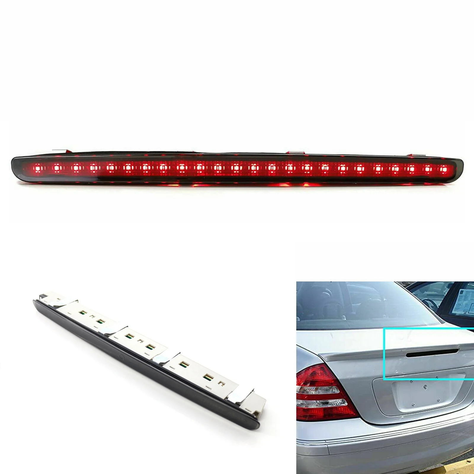 Car 3RD Rear Third Brake Stop Light Lamp Tail Light for C-Class W203 Sedan & 2001-2007 A2038201456