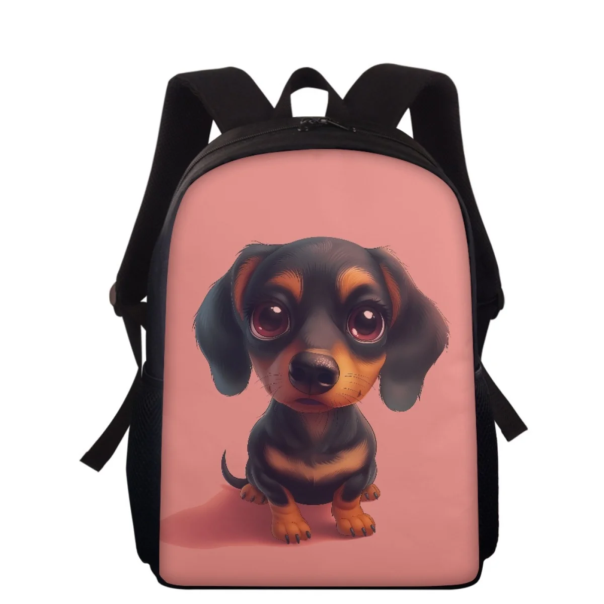 ELVISWORDS Rucksack anpassen, niedlicher Hund, bedruckt, Schultaschen für Teenager, Büchertasche, Damen-Rucksack, 38,1 cm, modischer Mochila, Escolar