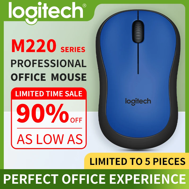 Logitech M220 Professional Office Mouse é compacto, silencioso, conveniente de transportar, confortável ao toque e projetado específicamente