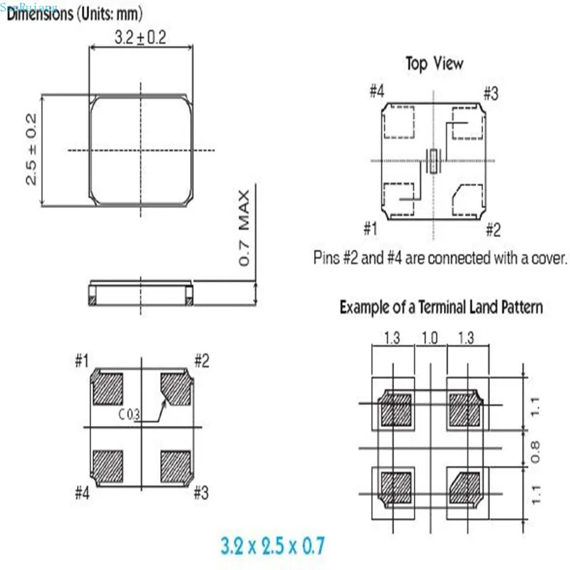 10 قطعة 3225 SMD مذبذبات الكريستال السلبي 8M 11.0592MHZ 12M 16M 20M 24M 25M 26M 27M 30M 32M 48MHz 3.2*2.5 مللي متر
