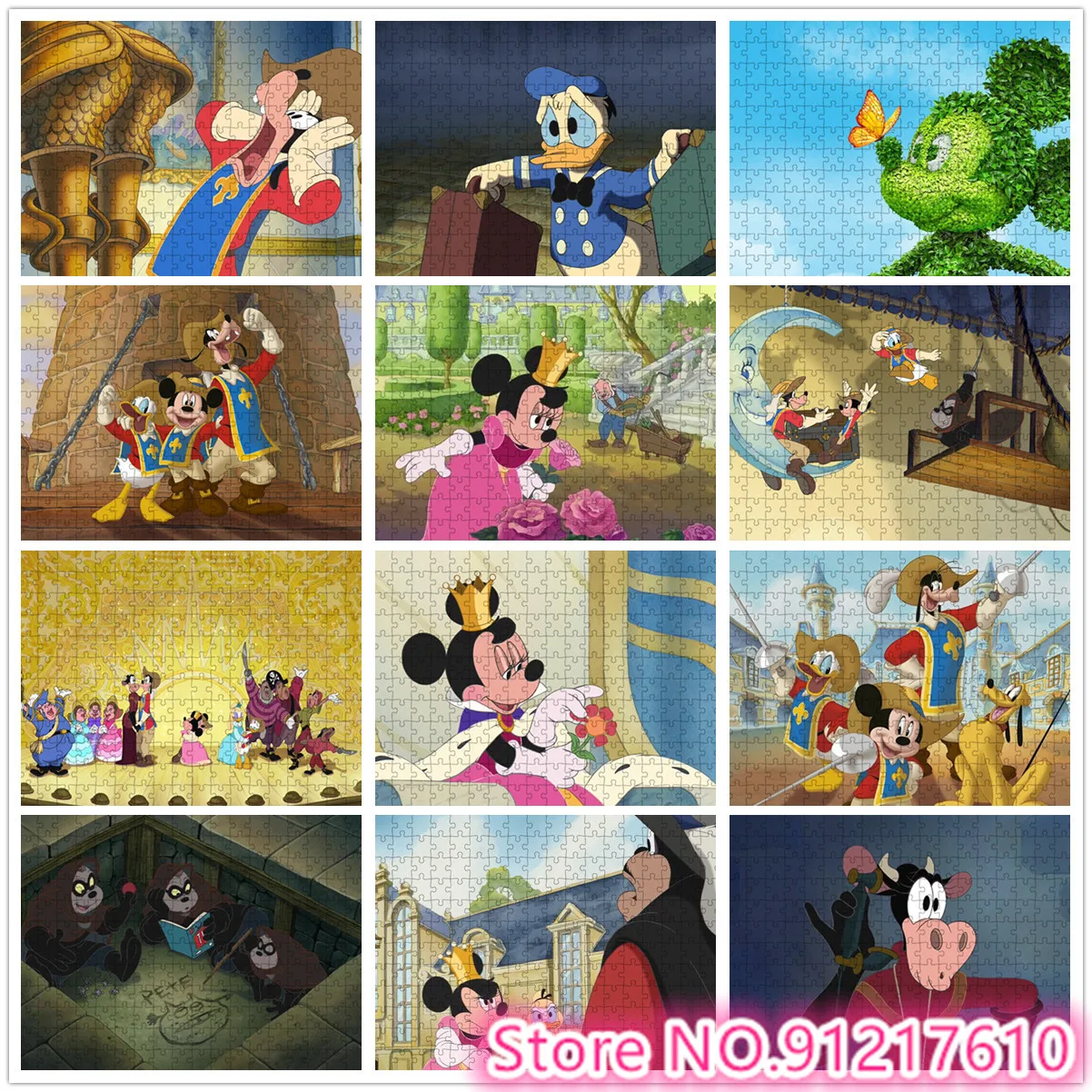 

1000 Piece Paper Puzzle Stress Relief Disney Cartoon Character Donald Duck Mickey Mouse Puzzle DIY Large Puzzle Toy Unique Gift