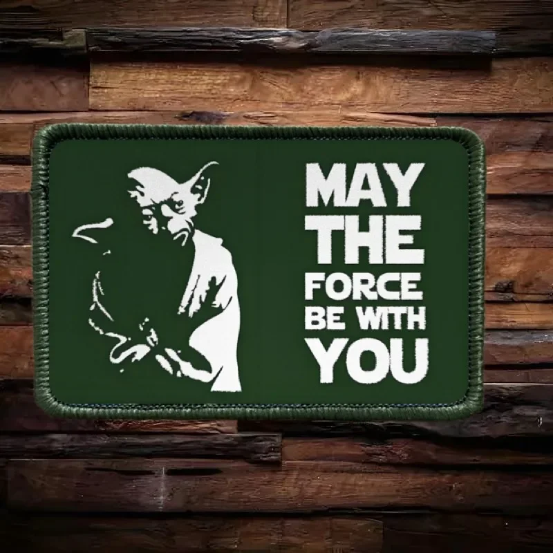 May the Force be with you classics fight between planets Hook&Loop Embroidered Patches For Clothing Military