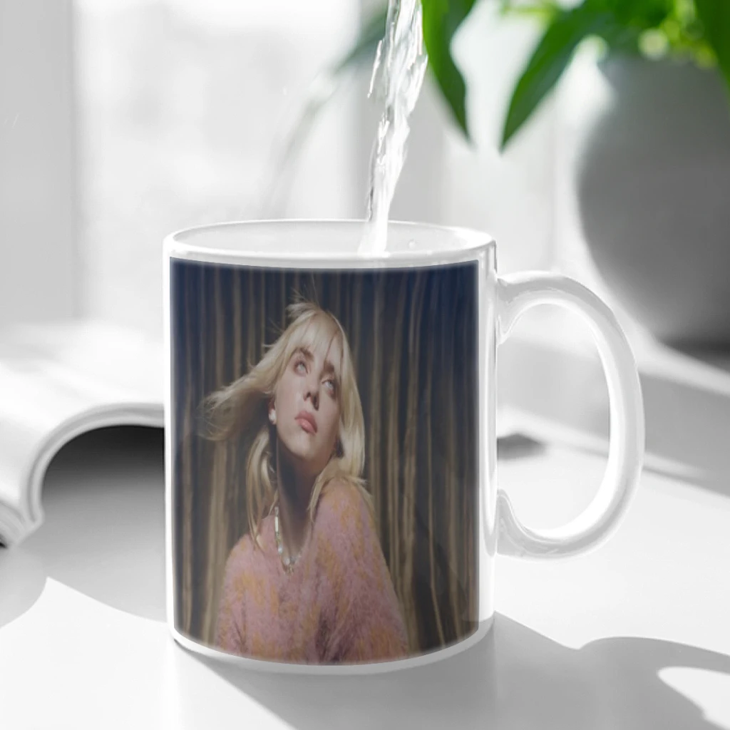 Famous Singer B-Billie Singer Free shipping Ceramic Mug Cute Coffee Tea Milk Stave Mugs And Cups with Handle Novelty Gifts