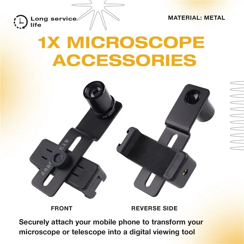 A42Z-Metal Mobile Phone Holder Biological Microscope Mount Bracket Adapter With Eyepiece For Telescope Stereo Microscope