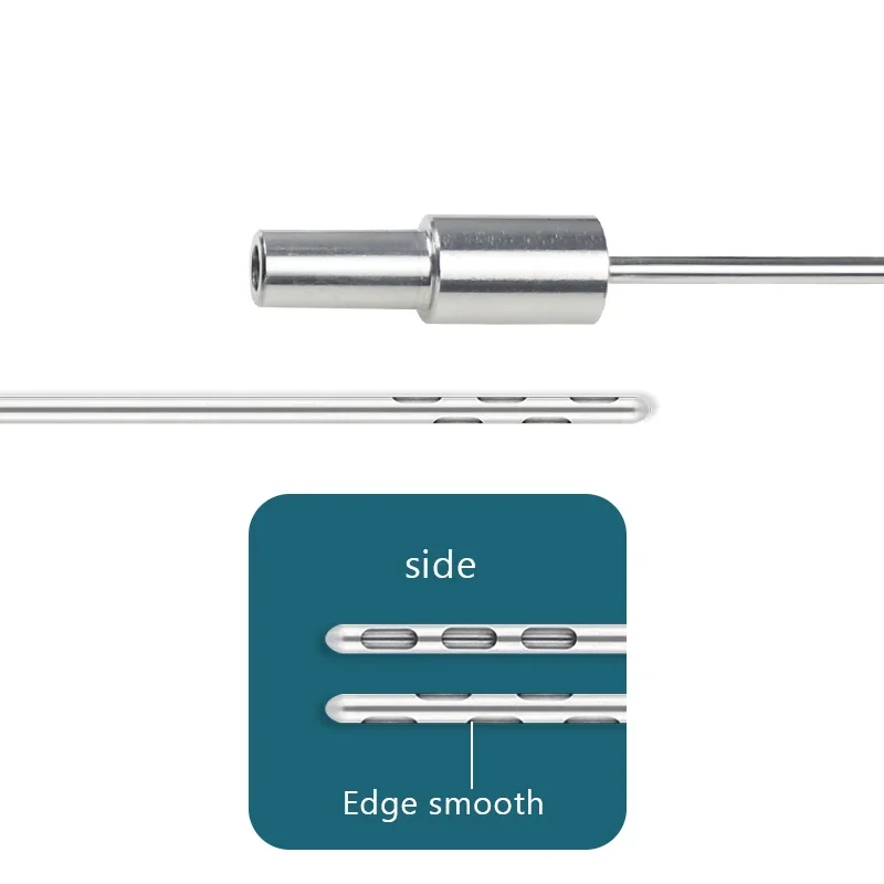 1pcs Liposuction Needle S-shaped Cannula with In-line Handle Fat Remove Tools Liposuction Surgical Instruments