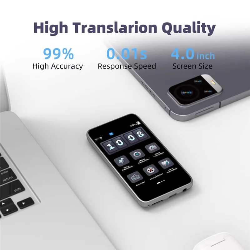 New-D5 Protable Languages Translation Wifi 142 Language Photo Audio Offline Online Real-Time Smart AI Translator Vioce