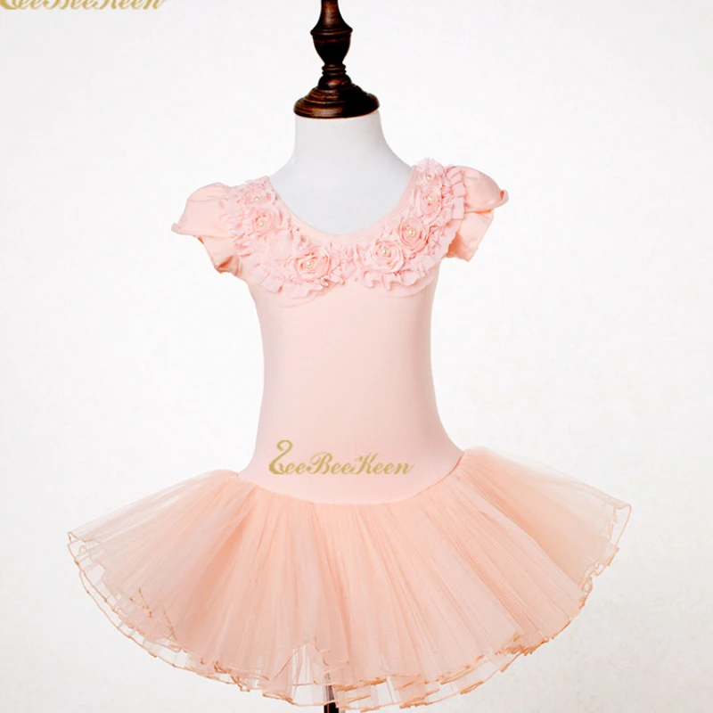 Pink/white Ballet Tutu Dance Dress 2-9 Years Girls Cotton Leotard Child Professional Tutu Ballet Dance Ballerina Costume For Kid