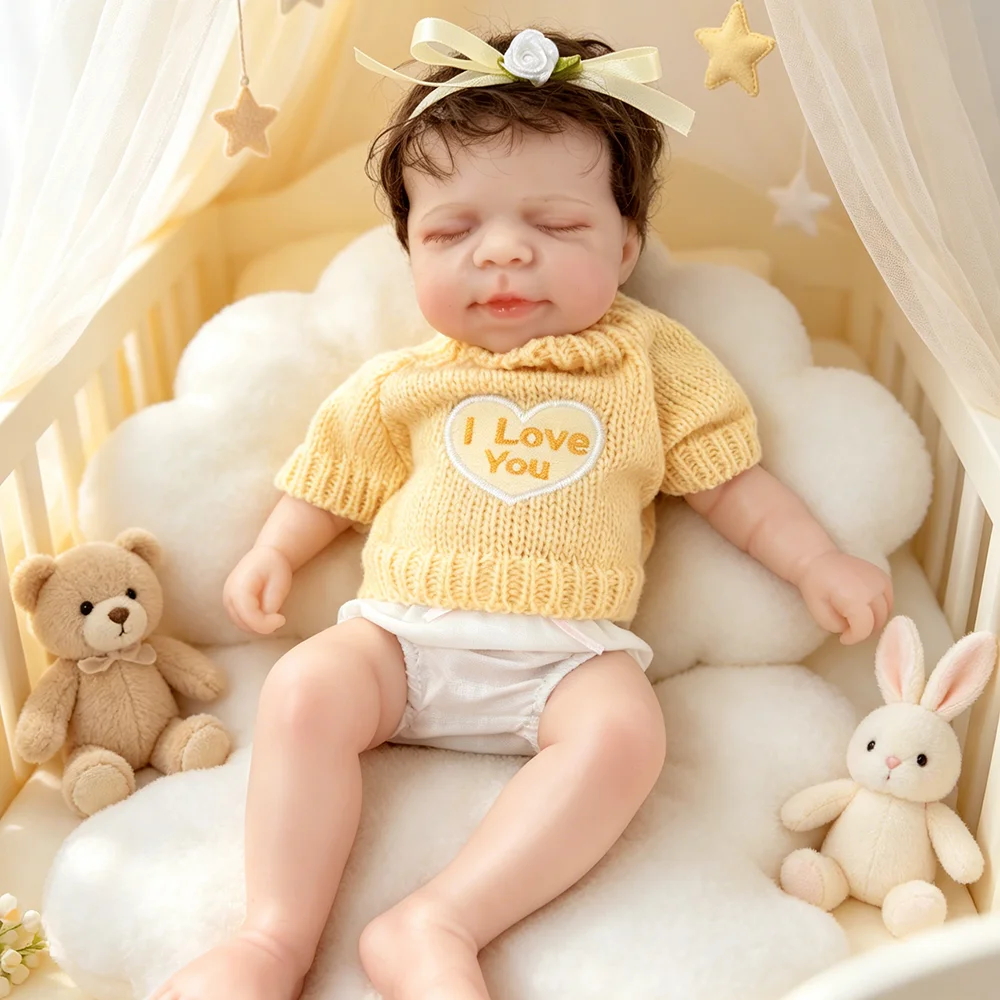 30CM Solid Silicone Reborn Pascale Super Elastic Realistic Manual Implantation Hair with 3D Painted SKin Handmade Art Dolls
