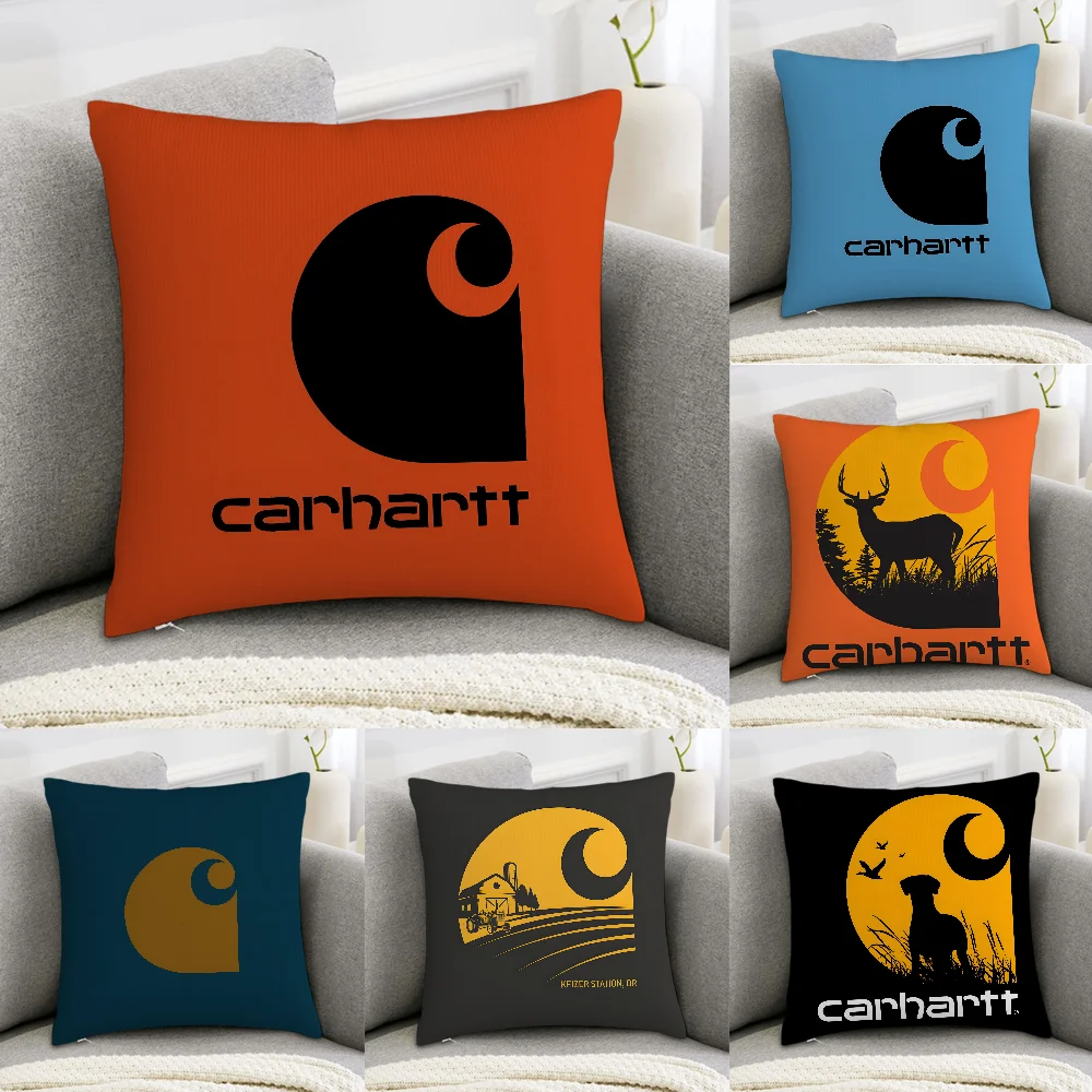 

C-Carhartts-S-logo Pillow Case Sofa Decorative Home Double-sided Print Plush Square Throw Pillow Covers Cushion Decor Cover