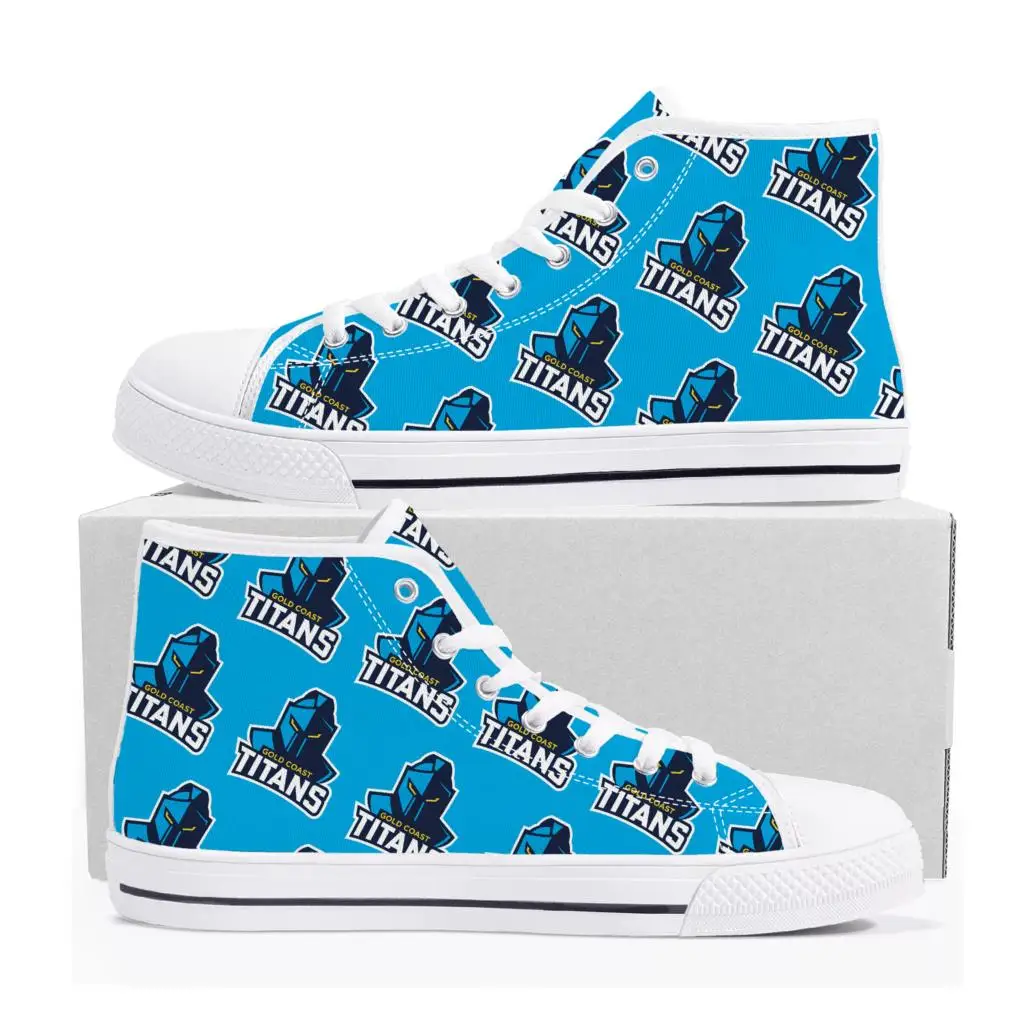 Gold Coast Titans  Australian Rugby High Top High Quality Sneakers Mens Womens Teenager Canvas Sneaker Casual Custom DIY Shoe