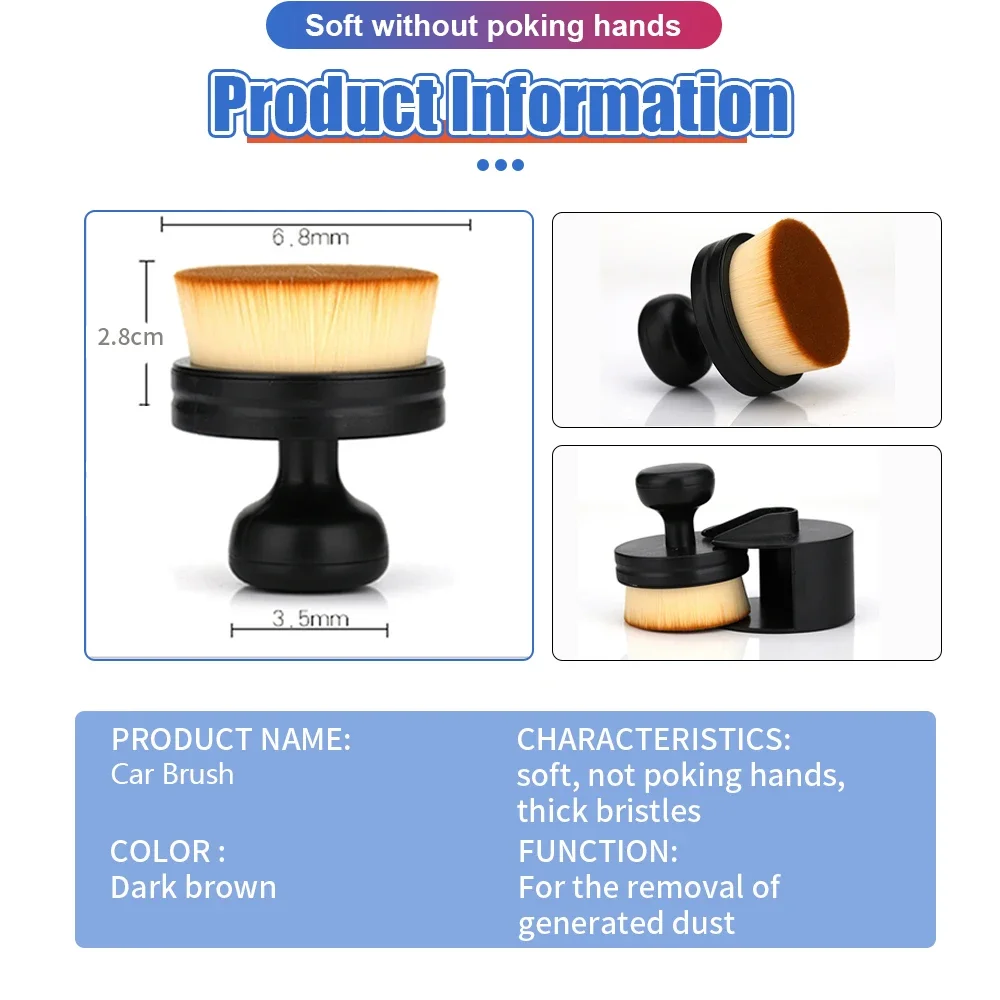 車内クリーニングブラシ,ソフトブラシ,迅速な自動ディテールブラシ,ほこり除去,クリーニングツール,1個,2個