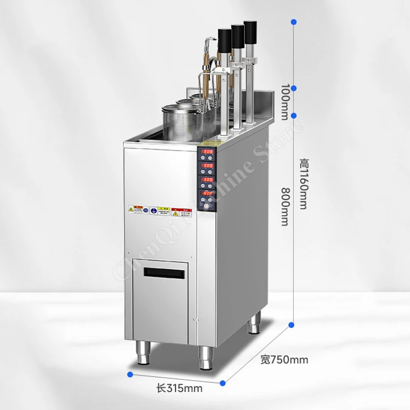 Noodle Cooker 6 Baskets Noodle Boiler Electric Gas Commercial Restaurant Kitchen Cooking Equipment Auto lift Pasta Cooker