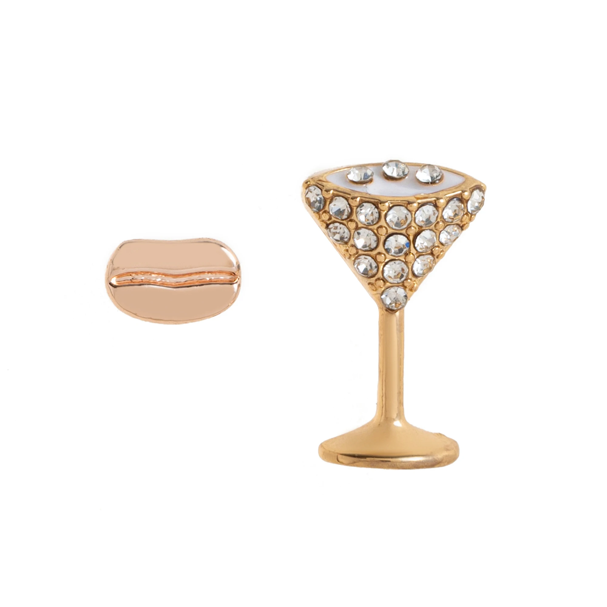 Food-Shaped Dangle Earrings, 14K Gold Plated