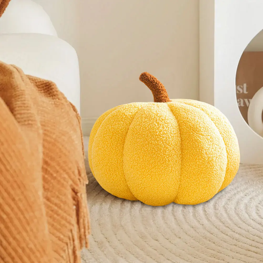Halloween gesimuleerd pompoenkussen 3D pompoenvormig kussen Decoratief kussen voor Thanksgiving slaapkamer slaapbank decor