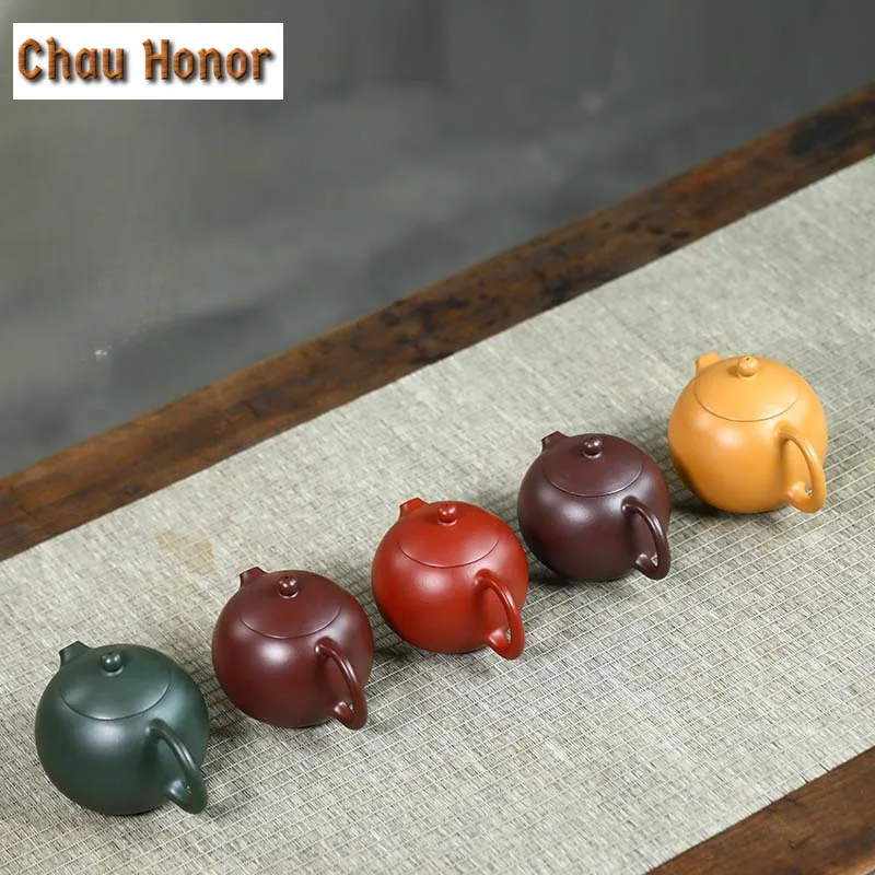 

220 мл изысканный китайский исинский сырой руды фиолетовая глина маленький чайный горшок ручной работы бытовой набор для чая из искусственной кожи посуда для напитков подарочная упаковка