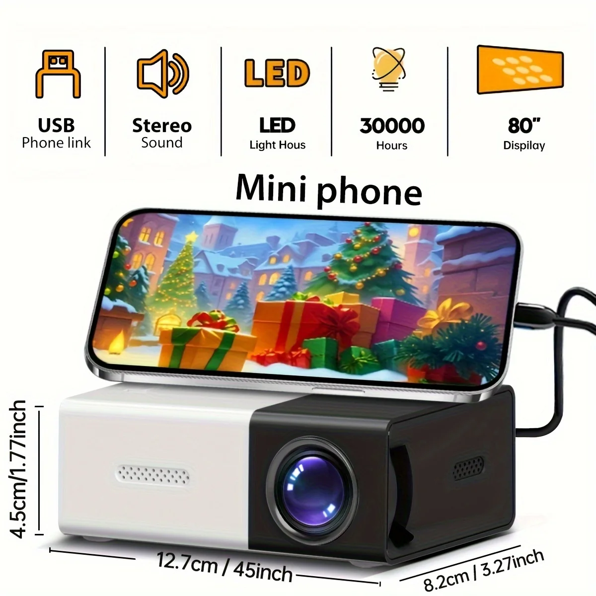 ApexTPHome Theater YG300 Mini Projector Support 1080P Decoding Built-in Audio LED Projector For Smartphone Notebook 3D Gla