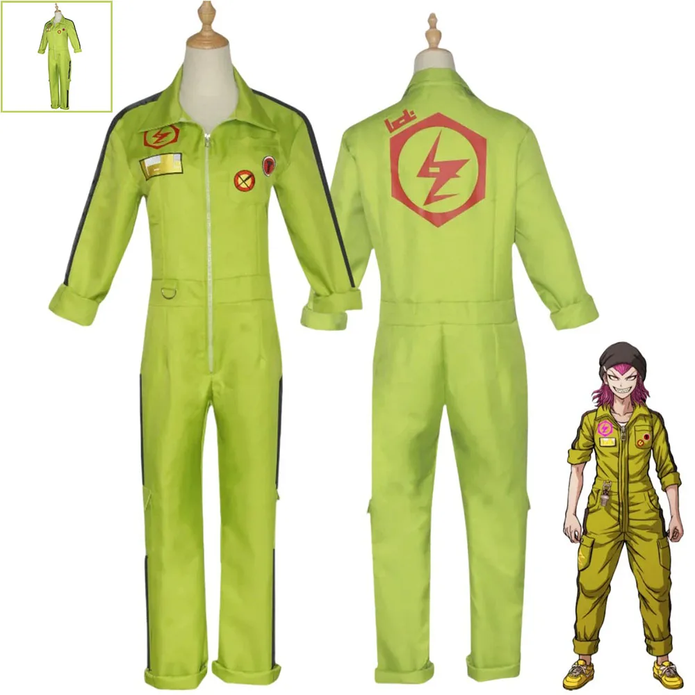 Disfraz de Anime Kazuichi Souda, monos verdes de manga larga, uniformes de trabajo, traje de fiesta de Carnaval y Halloween para hombre y mujer adulto