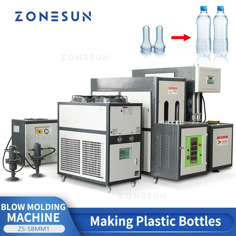 ZONESUN Plastic Bottles Making Stretch Blow Molding Machine Hollow Plastic Containers For Drinks Cosmetics Production ZS-SBMM1