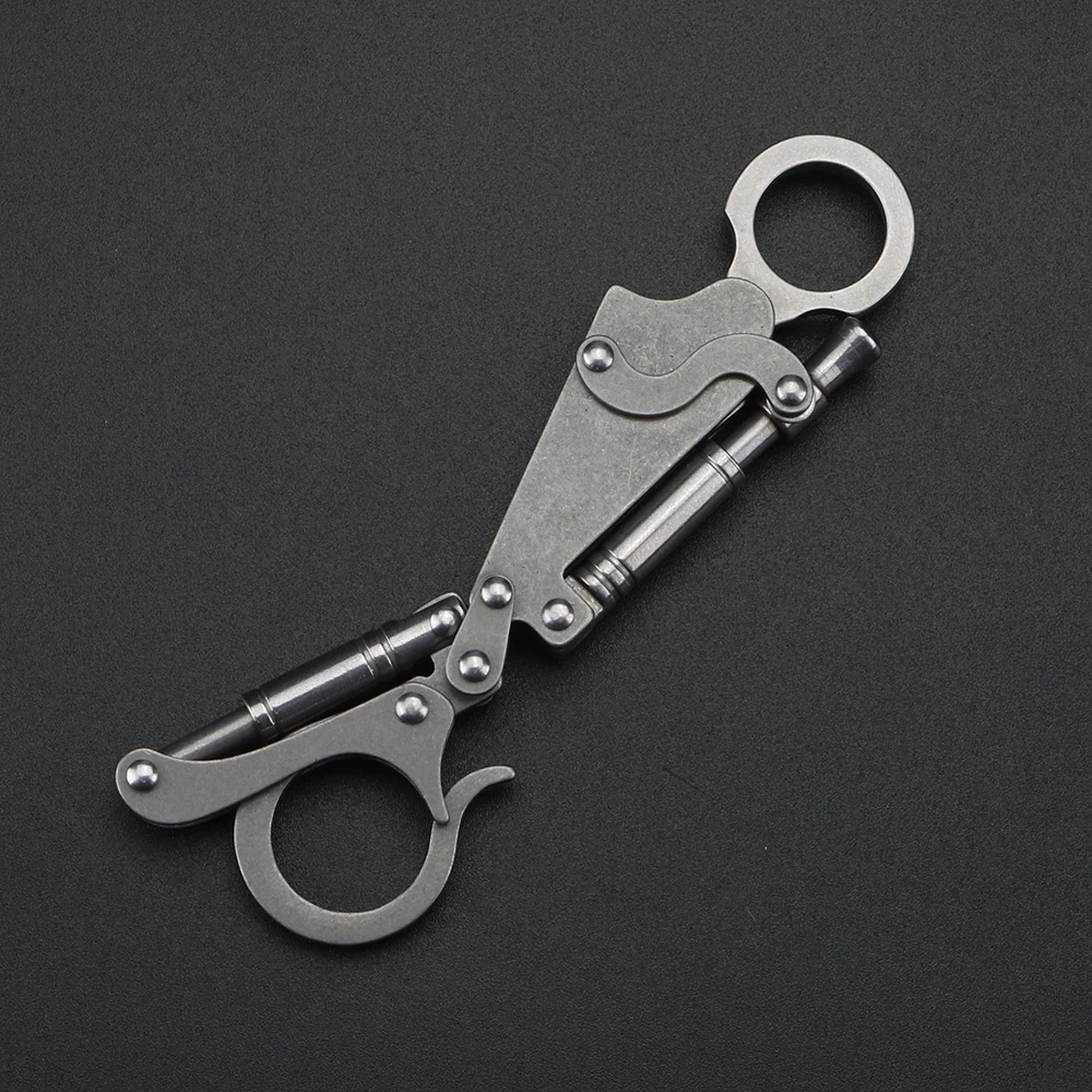 Stainless Steel Dual Tube Waist Hanging Keychain Knife Punk EDC Pocket Tool for Outdoor Camping