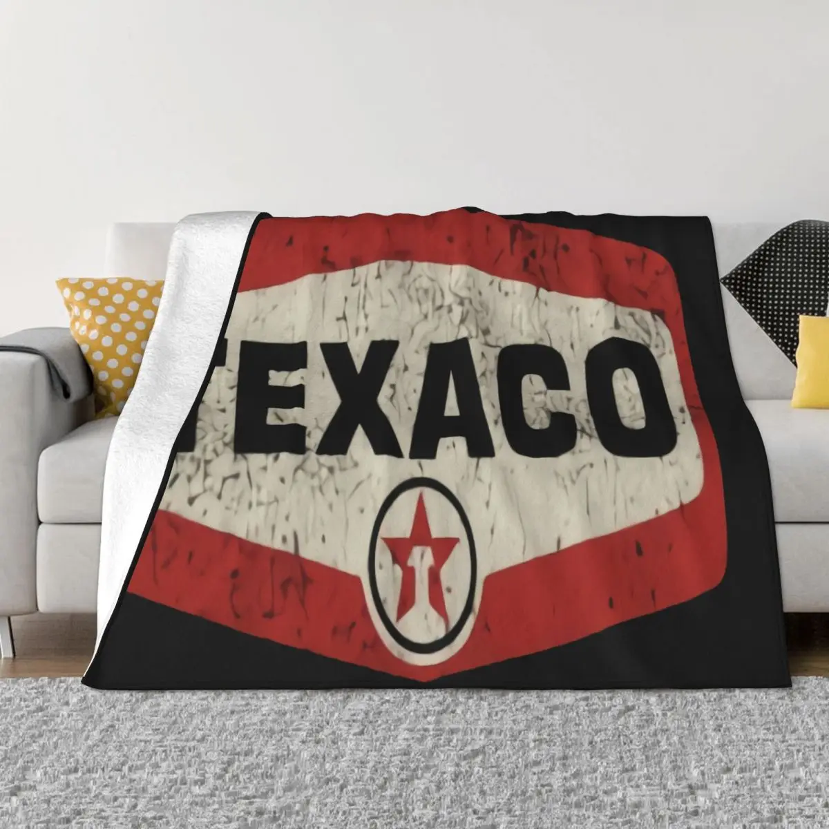 Texaco Funny Birthday Cotton Vintage Gift For Men Women Vacation Top Quality High Quality Throw Blanket