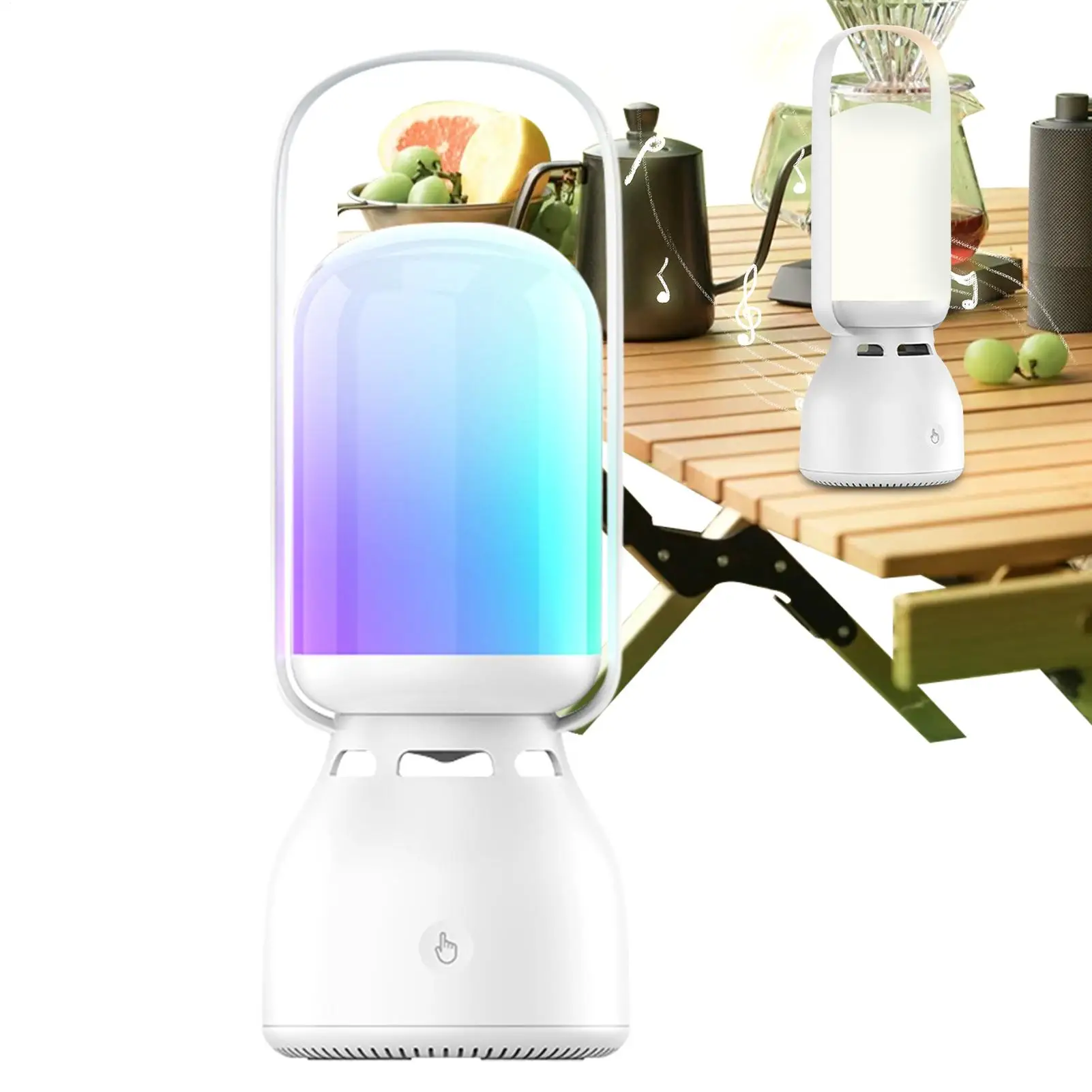 

Outdoor Speaker With Lights Camping Tent Light With Wireless Speaker Waterproof Ambience Lamp Decoration For Backyard Garden