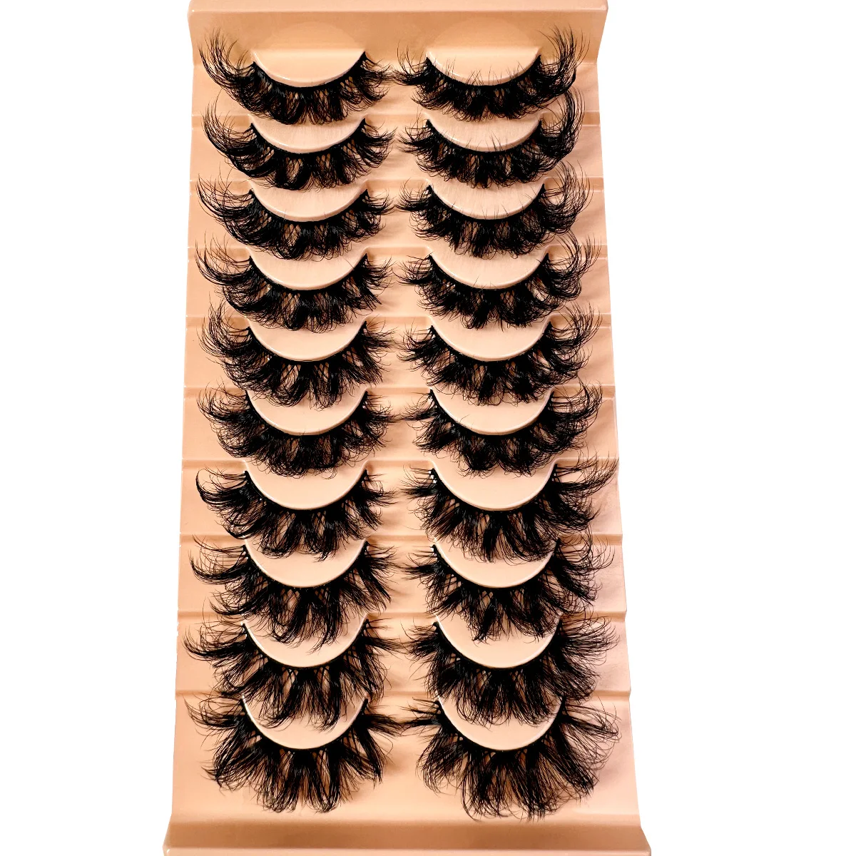 20 Paar künstliche 3D-Nerzwimpern, russisches Volumen, flauschig, dünn, natürliche falsche Wimpern, dicke, dramatische Nerzwimpern, Maquiagem-Make-up