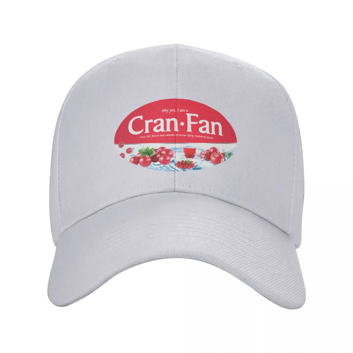 Cran Fan - Ocean Spray cranberry juice merch Baseball Cap derby hat Sunscreen Icon Hat Beach Golf Women Men's