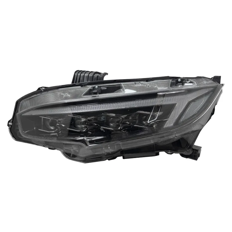 -For Headlight Assembly FK8-Style Upgrade Dragon-Wing LED DRLs Sequential Turn Signals Projector Lenses OLIVER%